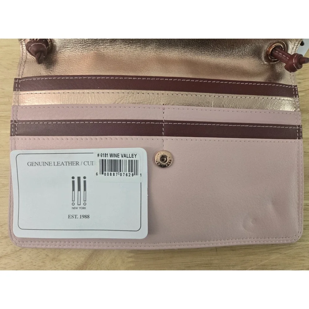 ili New York‎ Leather Clutch Crossbody Bag RFID